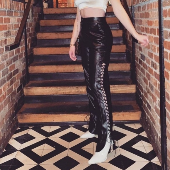 Materiel Tbilisi Lace Up Leather Pants - Picture 6 of 11